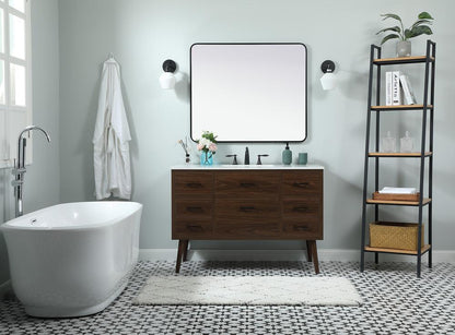 Elegant Furniture & Lighting - Boise 48 inch Single bathroom vanity in walnut - VF41048MWT veiw 5