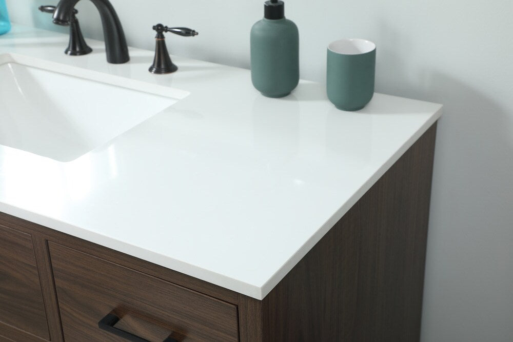 Elegant Furniture & Lighting - Boise 48 inch Single bathroom vanity in walnut - VF41048MWT veiw 6