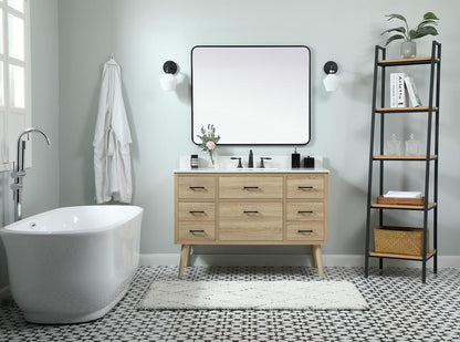 Elegant Furniture & Lighting - Boise 48 inch Single bathroom vanity in mango wood with backsplash - VF41048MW-BS veiw 5