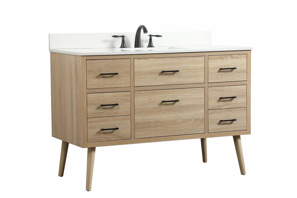 Elegant Furniture & Lighting - Boise 48 inch Single bathroom vanity in mango wood with backsplash - VF41048MW-BS veiw 8