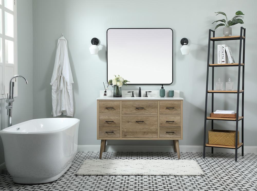 Elegant Furniture & Lighting - Boise 48 inch Single bathroom vanity in natural oak with backsplash - VF41048NT-BS veiw 5