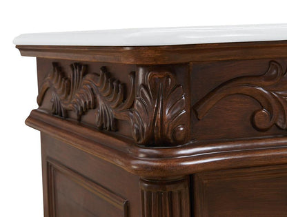 Elegant Furniture & Lighting - Bordeaux 48 inch Single Bathroom vanity in Teak Color with ivory white engineered marble - VF-1040-VW veiw 8