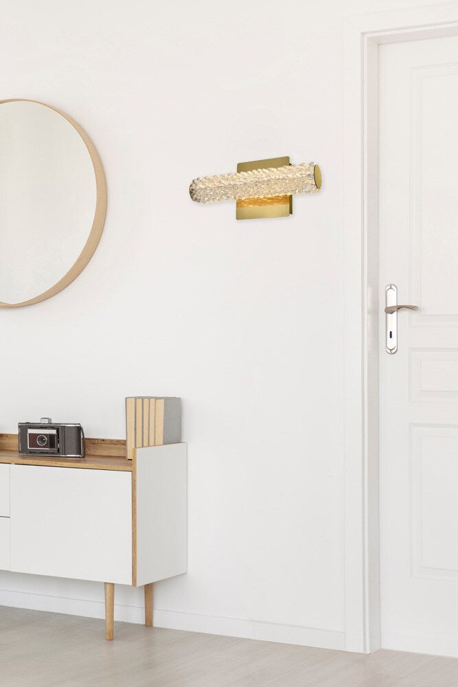 Elegant Furniture & Lighting - Bowen 12 inch Adjustable LED Wall Sconce in Satin Gold - 3800W12SG veiw 2