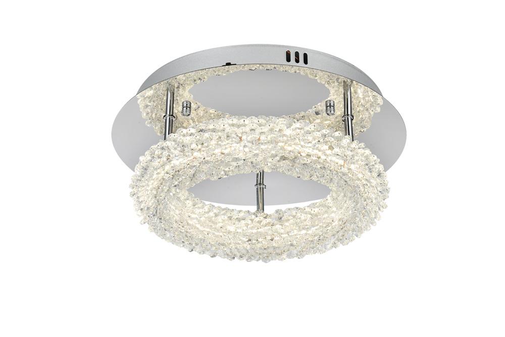 Elegant Furniture & Lighting - Bowen 14 inch Adjustable LED Flush Mount in Chrome - 3800F14C veiw 3