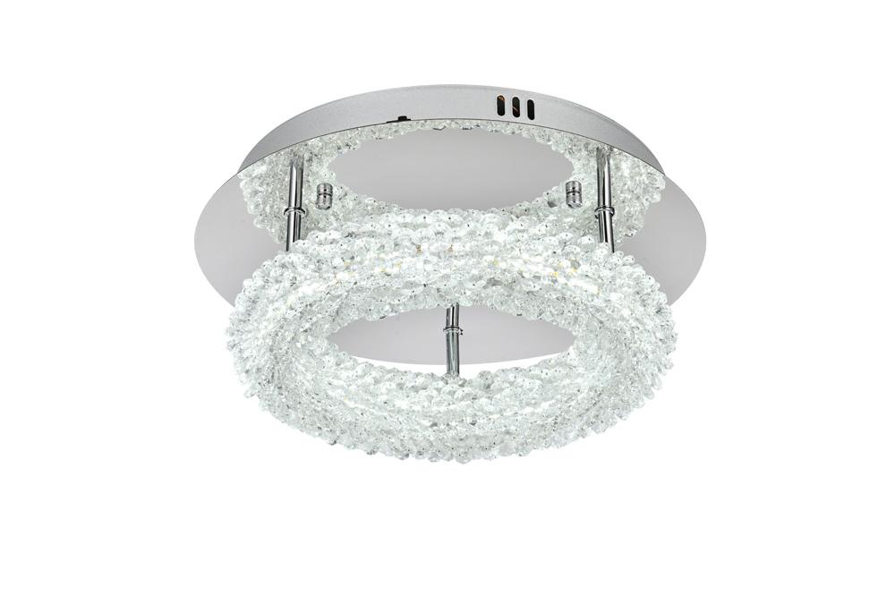 Elegant Furniture & Lighting - Bowen 14 inch Adjustable LED Flush Mount in Chrome - 3800F14C veiw 4