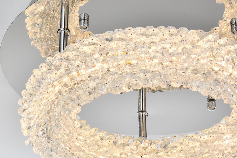 Elegant Furniture & Lighting - Bowen 14 inch Adjustable LED Flush Mount in Chrome - 3800F14C veiw 5