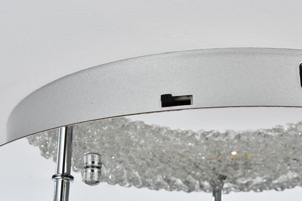 Elegant Furniture & Lighting - Bowen 14 inch Adjustable LED Flush Mount in Chrome - 3800F14C veiw 7