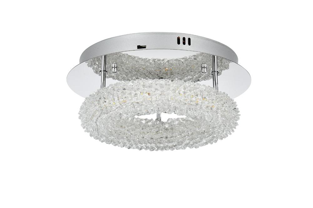 Elegant Furniture & Lighting - Bowen 14 inch Adjustable LED Flush Mount in Chrome - 3800F14C veiw 8