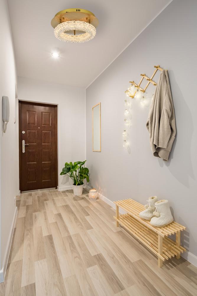 Elegant Furniture & Lighting - Bowen 14 inch Adjustable LED Flush Mount in Satin Gold - 3800F14SG veiw 2