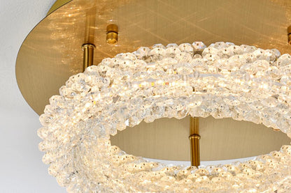 Elegant Furniture & Lighting - Bowen 14 inch Adjustable LED Flush Mount in Satin Gold - 3800F14SG veiw 6