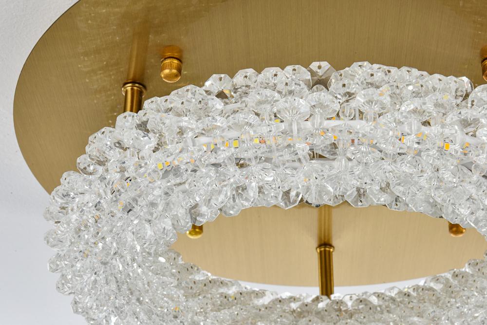 Elegant Furniture & Lighting - Bowen 14 inch Adjustable LED Flush Mount in Satin Gold - 3800F14SG veiw 7