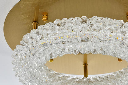 Elegant Furniture & Lighting - Bowen 14 inch Adjustable LED Flush Mount in Satin Gold - 3800F14SG veiw 7