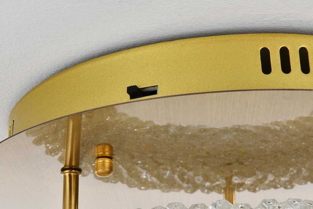 Elegant Furniture & Lighting - Bowen 14 inch Adjustable LED Flush Mount in Satin Gold - 3800F14SG veiw 8