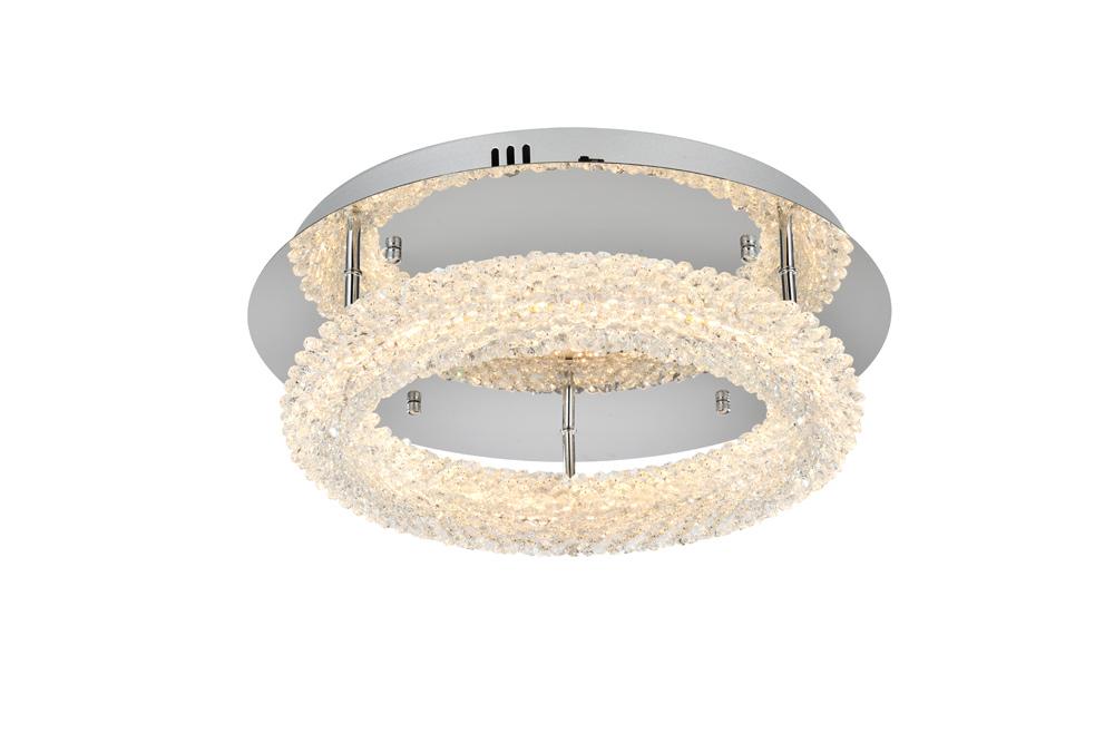 Elegant Furniture & Lighting - Bowen 18 inch Adjustable LED Flush Mount in Chrome - 3800F18C veiw 1