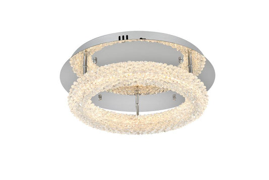 Elegant Furniture & Lighting - Bowen 18 inch Adjustable LED Flush Mount in Chrome - 3800F18C veiw 1