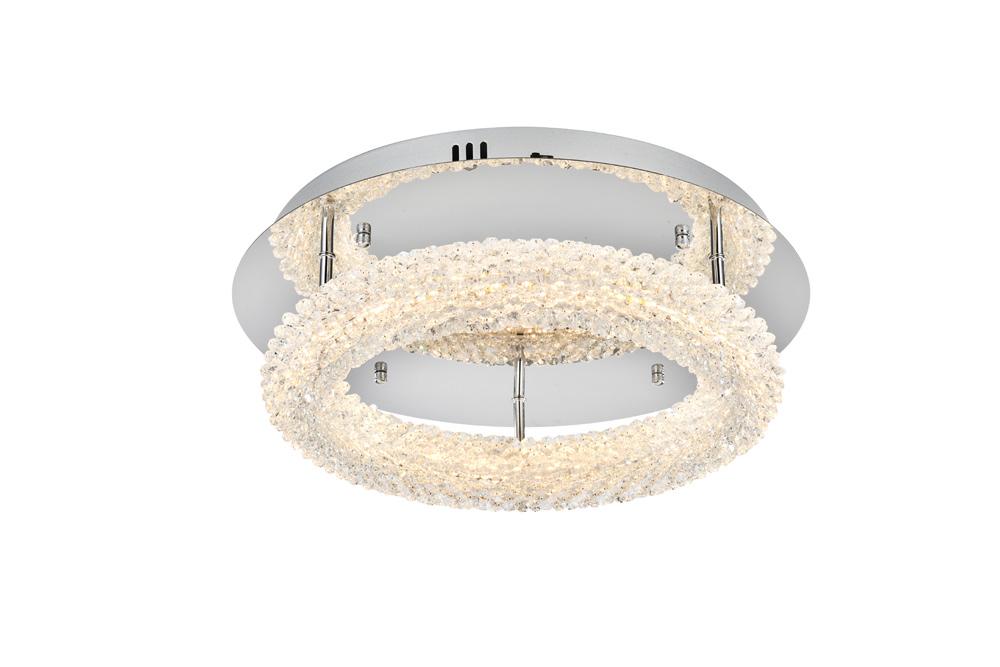 Elegant Furniture & Lighting - Bowen 18 inch Adjustable LED Flush Mount in Chrome - 3800F18C veiw 3