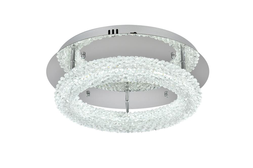 Elegant Furniture & Lighting - Bowen 18 inch Adjustable LED Flush Mount in Chrome - 3800F18C veiw 4