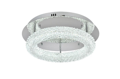 Elegant Furniture & Lighting - Bowen 18 inch Adjustable LED Flush Mount in Chrome - 3800F18C veiw 4