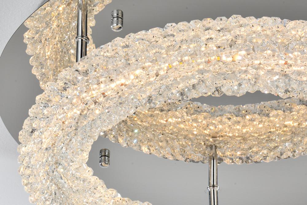 Elegant Furniture & Lighting - Bowen 18 inch Adjustable LED Flush Mount in Chrome - 3800F18C veiw 5