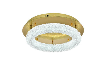 Elegant Furniture & Lighting - Bowen 18 inch Adjustable LED Flush Mount in Satin Gold - 3800F18SG veiw 4