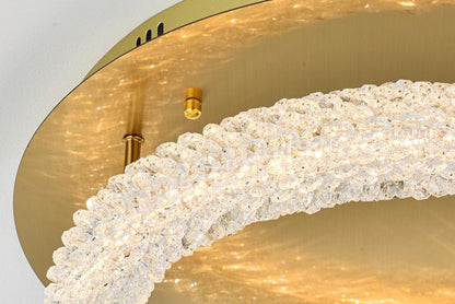Elegant Furniture & Lighting - Bowen 18 inch Adjustable LED Flush Mount in Satin Gold - 3800F18SG veiw 5