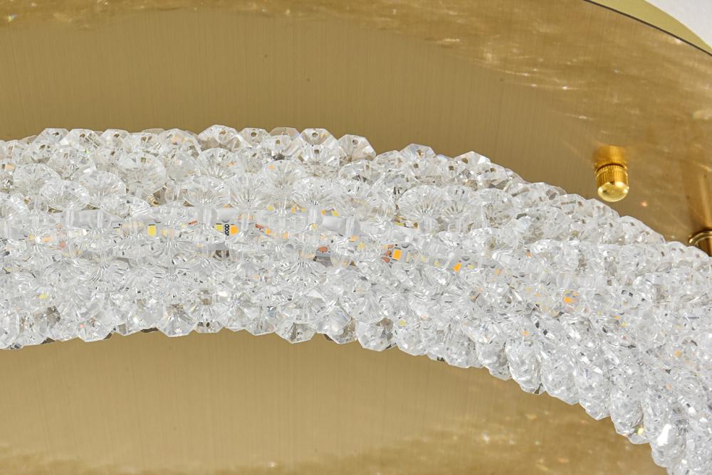 Elegant Furniture & Lighting - Bowen 18 inch Adjustable LED Flush Mount in Satin Gold - 3800F18SG veiw 6