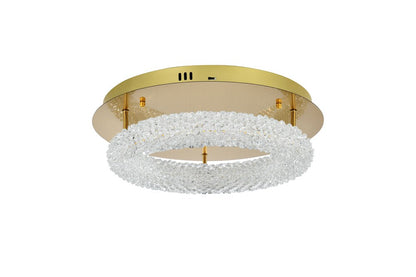 Elegant Furniture & Lighting - Bowen 18 inch Adjustable LED Flush Mount in Satin Gold - 3800F18SG veiw 8