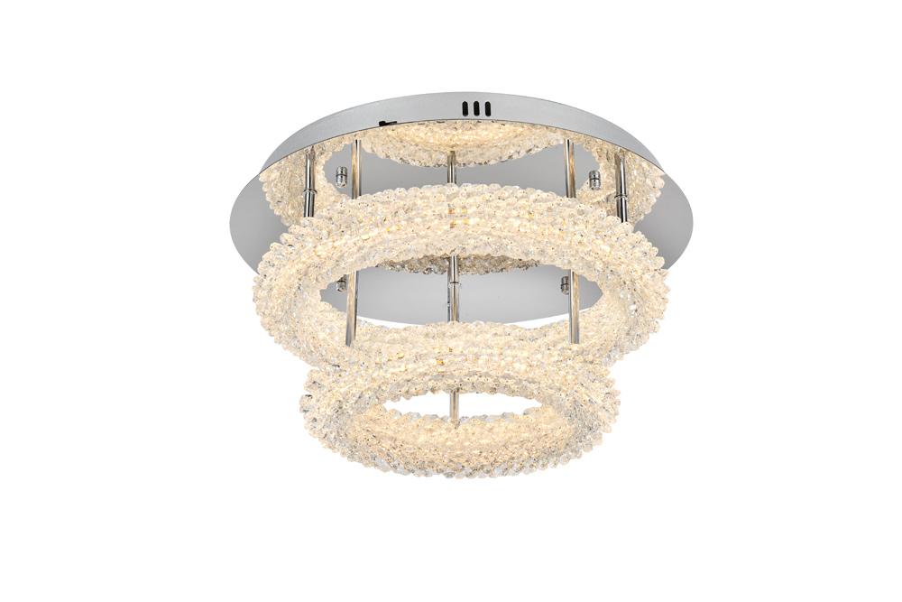 Elegant Furniture & Lighting - Bowen 18 inch Adjustable LED Flush Mount in Chrome - 3800F18L2C veiw 1