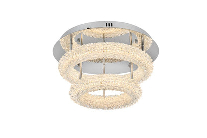 Elegant Furniture & Lighting - Bowen 18 inch Adjustable LED Flush Mount in Chrome - 3800F18L2C veiw 1