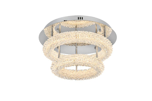 Elegant Furniture & Lighting - Bowen 18 inch Adjustable LED Flush Mount in Chrome - 3800F18L2C veiw 1