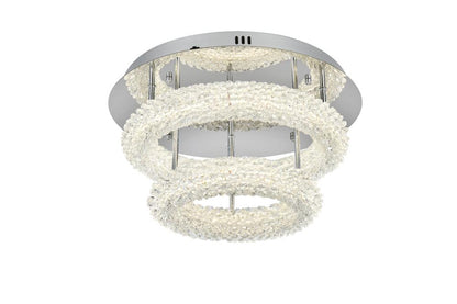 Elegant Furniture & Lighting - Bowen 18 inch Adjustable LED Flush Mount in Chrome - 3800F18L2C veiw 3