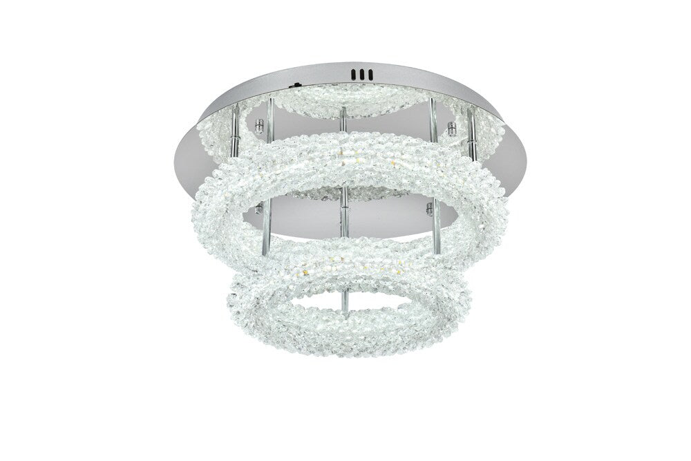 Elegant Furniture & Lighting - Bowen 18 inch Adjustable LED Flush Mount in Chrome - 3800F18L2C veiw 4