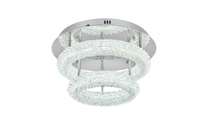 Elegant Furniture & Lighting - Bowen 18 inch Adjustable LED Flush Mount in Chrome - 3800F18L2C veiw 4
