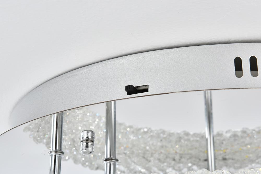 Elegant Furniture & Lighting - Bowen 18 inch Adjustable LED Flush Mount in Chrome - 3800F18L2C veiw 7