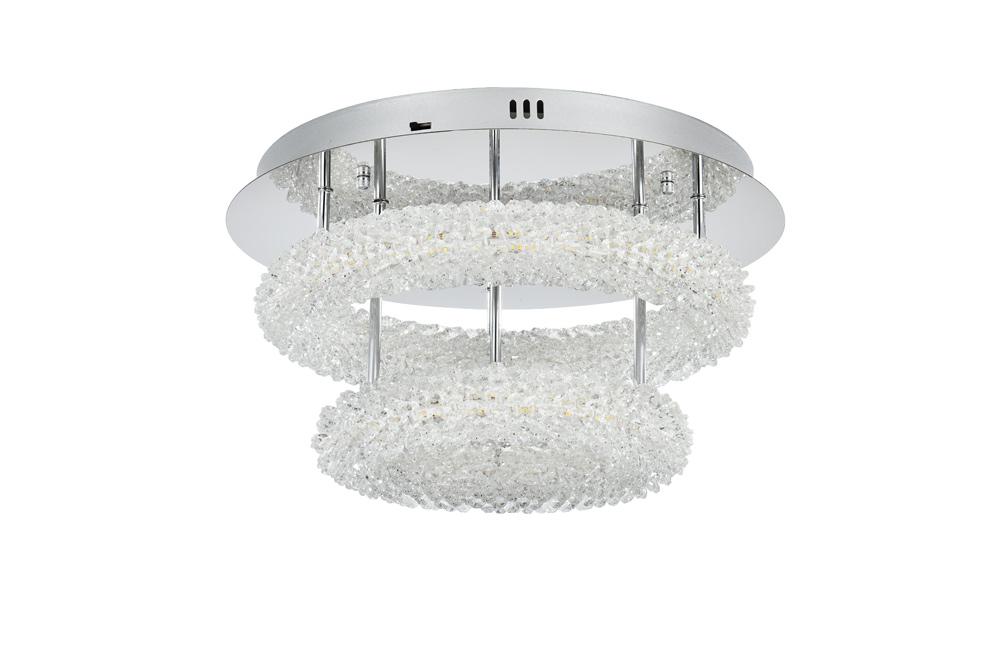 Elegant Furniture & Lighting - Bowen 18 inch Adjustable LED Flush Mount in Chrome - 3800F18L2C veiw 8