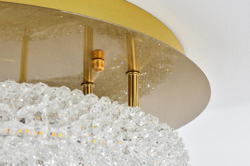 Elegant Furniture & Lighting - Bowen 18 inch Adjustable LED Flush Mount in Satin Gold - 3800F18L2SG veiw 6