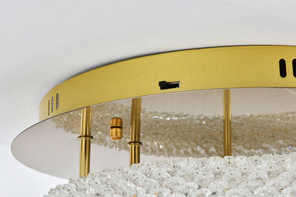 Elegant Furniture & Lighting - Bowen 18 inch Adjustable LED Flush Mount in Satin Gold - 3800F18L2SG veiw 7