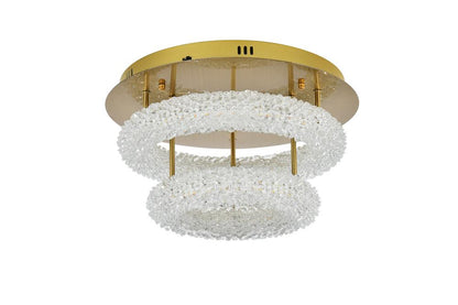 Elegant Furniture & Lighting - Bowen 18 inch Adjustable LED Flush Mount in Satin Gold - 3800F18L2SG veiw 8