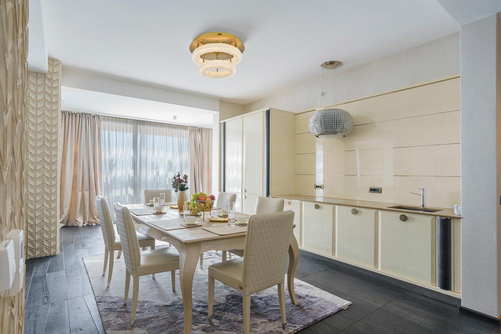 Elegant Furniture & Lighting - Bowen 18 inch Adjustable LED Flush Mount in Satin Gold - 3800F18L2SG veiw 9