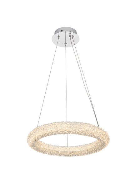 Elegant Furniture & Lighting - Bowen 18 inch Adjustable LED Chandelier in Chrome - 3800D18C veiw 1