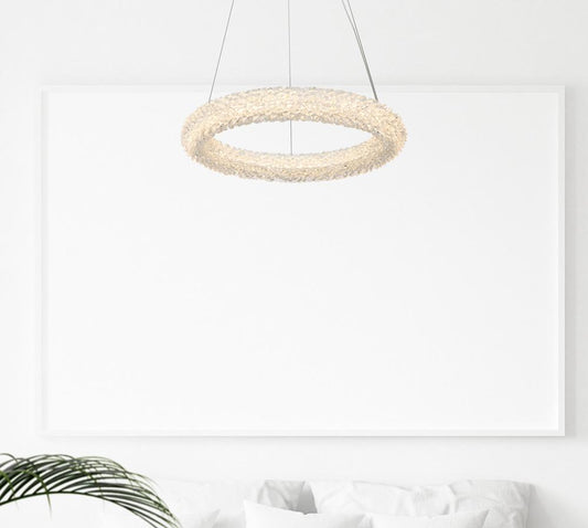 Elegant Furniture & Lighting - Bowen 18 inch Adjustable LED Chandelier in Chrome - 3800D18C veiw 2