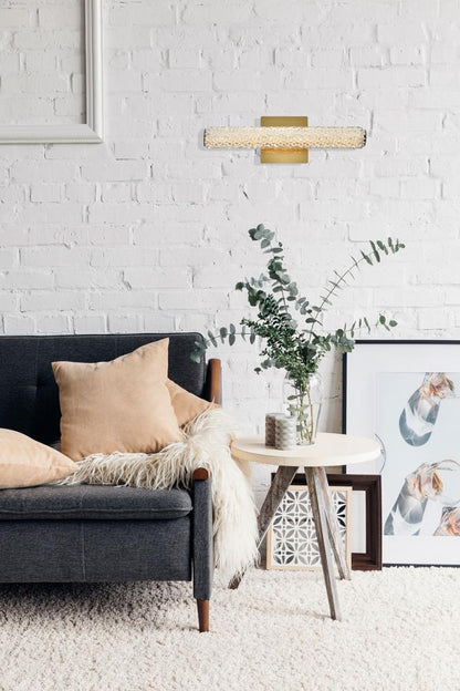 Elegant Furniture & Lighting - Bowen 18 inch Adjustable LED Wall Sconce in Satin Gold - 3800W18SG veiw 2