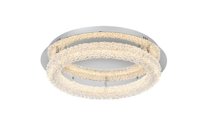 Elegant Furniture & Lighting - Bowen 22 inch Adjustable LED Flush Mount in Chrome - 3800F22C veiw 1