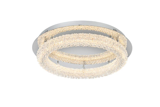 Elegant Furniture & Lighting - Bowen 22 inch Adjustable LED Flush Mount in Chrome - 3800F22C veiw 1