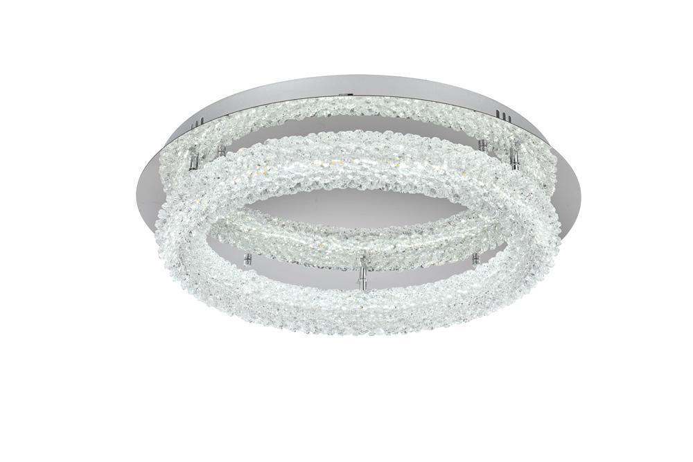 Elegant Furniture & Lighting - Bowen 22 inch Adjustable LED Flush Mount in Chrome - 3800F22C veiw 4
