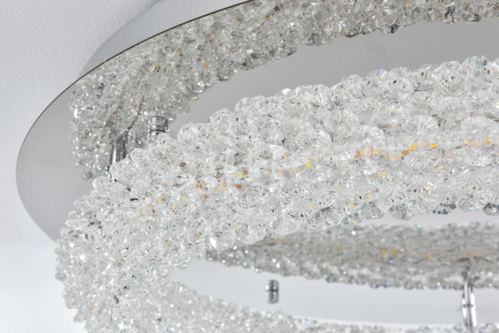 Elegant Furniture & Lighting - Bowen 22 inch Adjustable LED Flush Mount in Chrome - 3800F22C veiw 6
