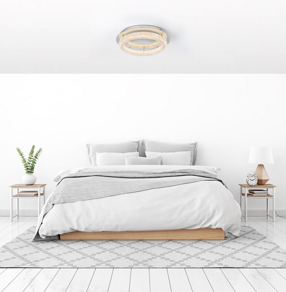Elegant Furniture & Lighting - Bowen 22 inch Adjustable LED Flush Mount in Chrome - 3800F22C veiw 9