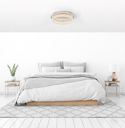 Elegant Furniture & Lighting - Bowen 22 inch Adjustable LED Flush Mount in Chrome - 3800F22C veiw 9