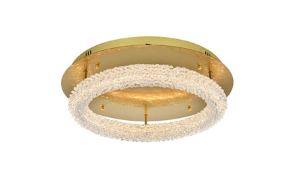 Elegant Furniture & Lighting - Bowen 22 inch Adjustable LED Flush Mount in Satin Gold - 3800F22SG veiw 1