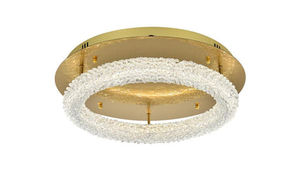 Elegant Furniture & Lighting - Bowen 22 inch Adjustable LED Flush Mount in Satin Gold - 3800F22SG veiw 3